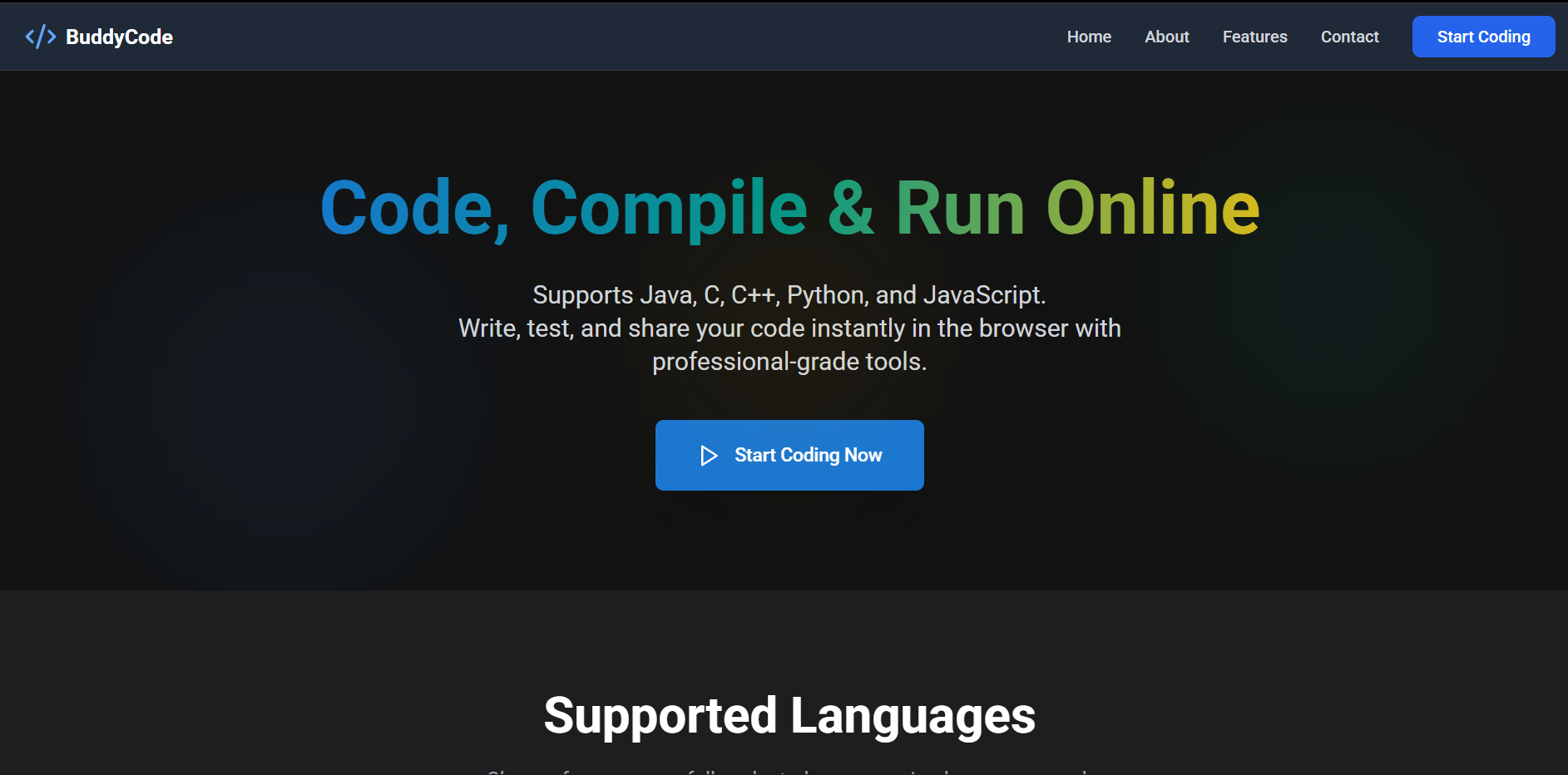 BuddyCode - Online Code Editor